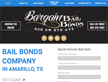 Tablet Screenshot of bargainbailbondsamarillo.com